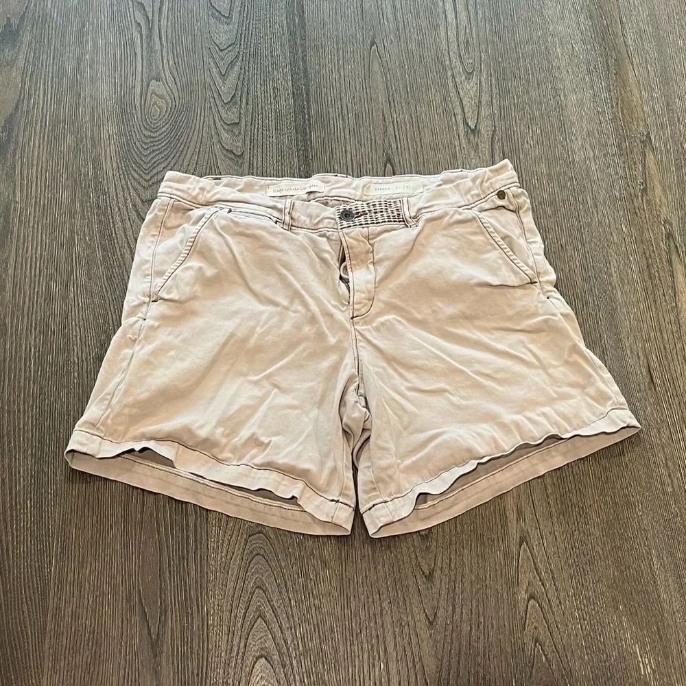 Anthropologie Pilcro Hyphen Tan Denim Shorts Size 31
